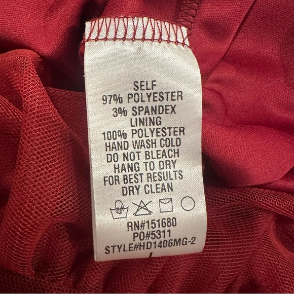 Molly Green Maroon / Burgundy Semi Formal Dress Size Large - Picture 2 of 10